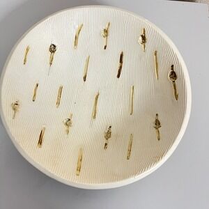 Black Cat Pottery Plain paper Birch‎ Bowl 8" Trinket Catch all Decor